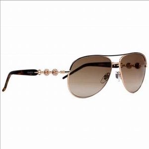 Gucci GG4230s aviator Sunglasses gold brown